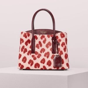 NWT Kate Spade Margaux Leopard Haircalf Medium Satchel